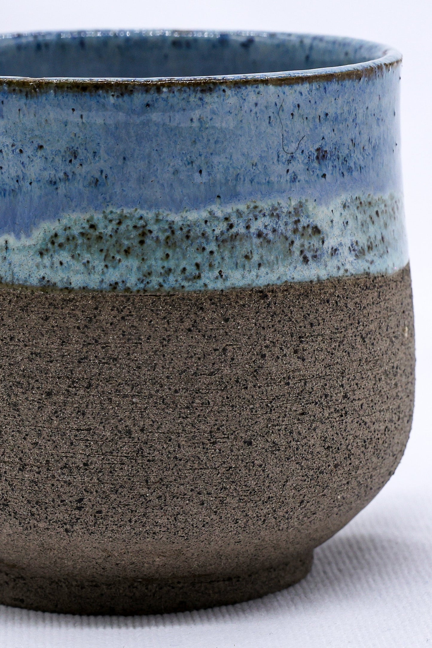 Blulume Tazza Handmade Ceramic Smoked Grey Stoneware Short Cup