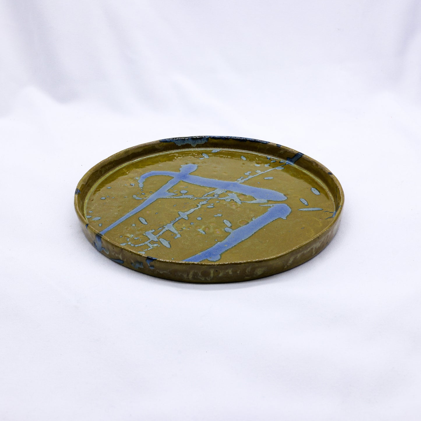 23 cm Oliveflow Smoked Grey Large Stoneware Handmade Ceramic Dinner Plate