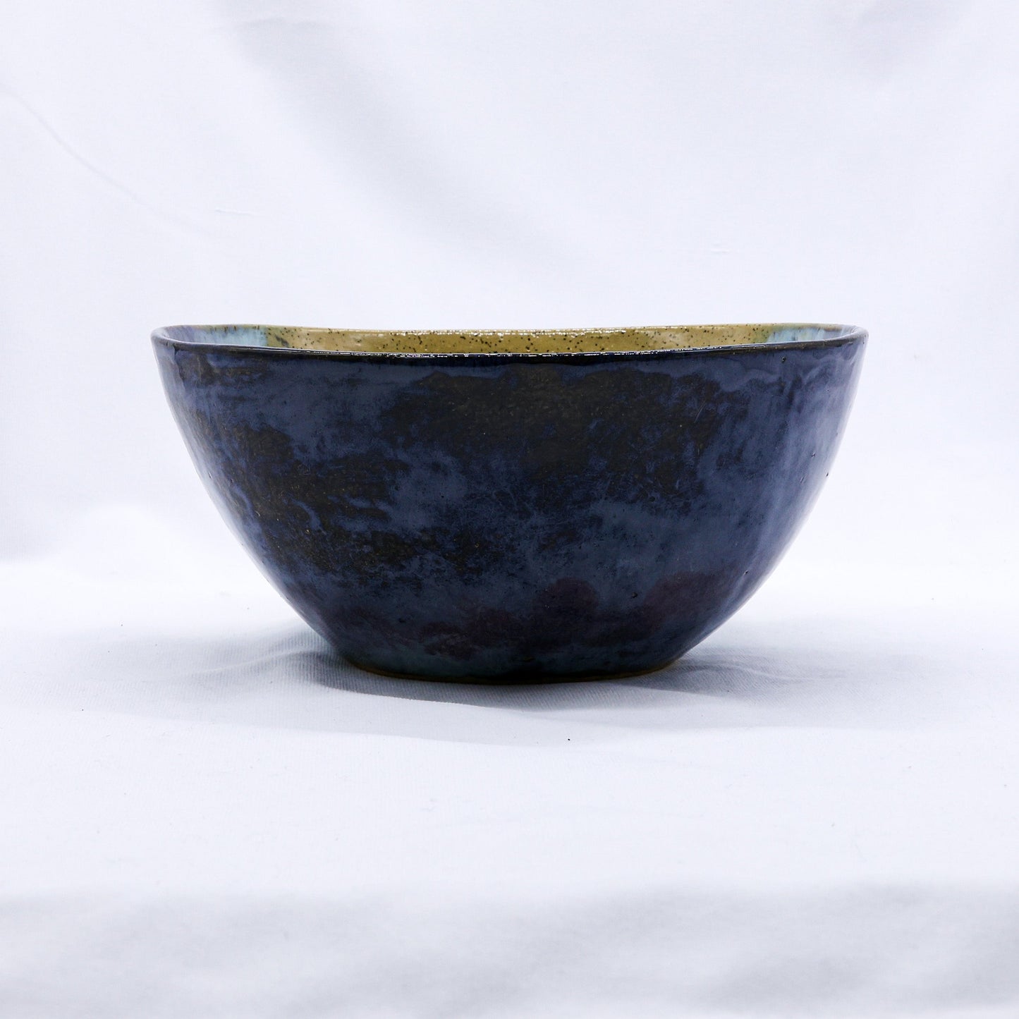 Large Ochre Tide Speckle Handmade Ceramic Stoneware Dinner Bowl