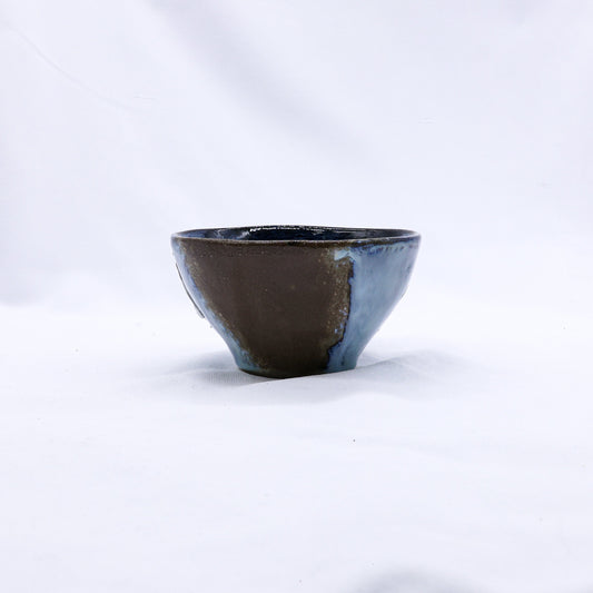 Small Smoked Grey Cold Aegean Fade Handmade Ceramic Stoneware Dinner Bowl